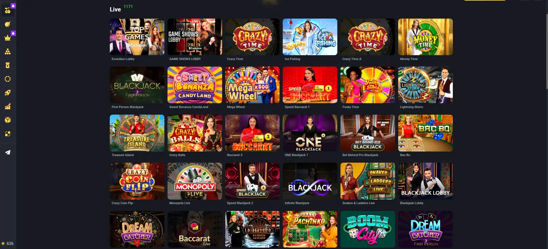 Игровой интерфейс казино Hype с автоматами